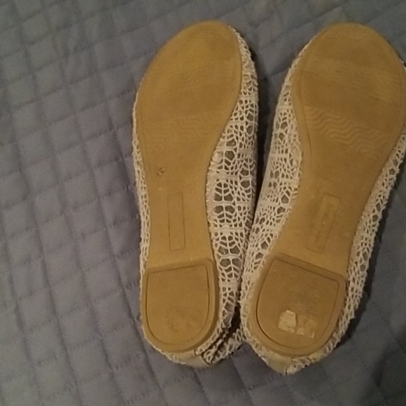 Slip on flats, gray lace, reinforced toe - Picture 2 of 5